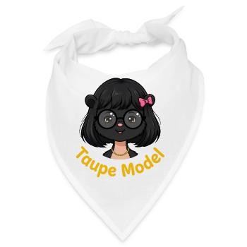 Taupe-Model, und du wirst schöner sein - Bandana - Weiß - Vorne