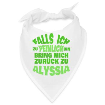 Geschenk für Alyssia - Bandana - Weiß - Vorne