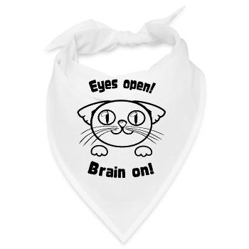 EyesOpenCat - Bandana - Weiß - Vorne
