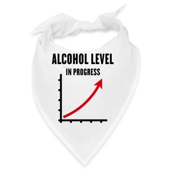 Alcohol Level In Progress (Drinking Team POSRed2C) - Bandana - Weiß - Vorne