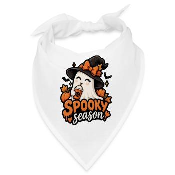 Kürbisgeist Spooky Saison Design - Bandana - Weiß - Vorne
