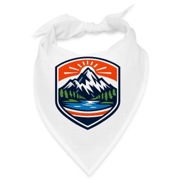 Mountain Sunrise Shield - Bandana - Weiß - Vorne