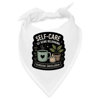 Self-Care Überleben Motiv - Bandana - Weiß - Vorne