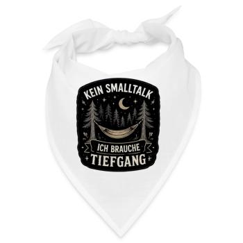 Kein Smalltalk Tiefgang Nachtwald - Bandana - Weiß - Vorne