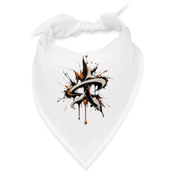 Abstraktes Symbol im Splash - Bandana - Weiß - Vorne
