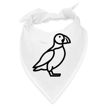 Papageitaucher-Seevogel - Bandana - Weiß - Vorne