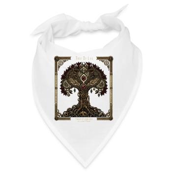 Mechanischer Lebensbaum - Bandana - Weiß - Vorne
