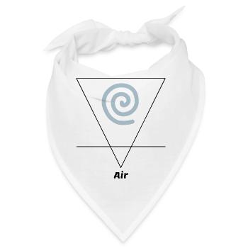Luft Element Symbol Alchemie Wicca - Bandana - Weiß - Vorne