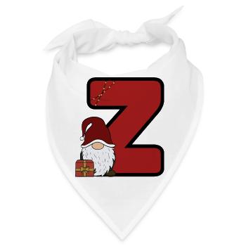 Z Weihnachtsgnom Z Design - Bandana - Weiß - Vorne
