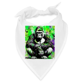 Gorilla - Bandana - Weiß - Vorne
