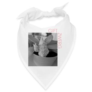 Gartenzwerg im Monochrom-Look - Bandana - Weiß - Vorne