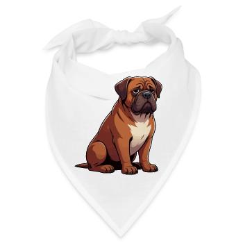Bordeaux Dogge Bordeauxs Bordeaux Doggen besitzer - Bandana - Weiß - Vorne