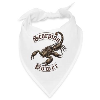 Sternzeichen Skorpion Kraft - Bandana - Weiß - Vorne