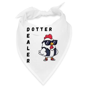Dotterdealer lustiges Huhn  - Bandana - Weiß - Vorne