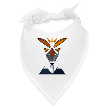 Hirsch - Bandana - Weiß - Vorne