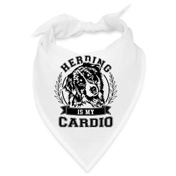 Australian Shepherd Herding is my Cardio Wilsigns - Bandana - Weiß - Vorne