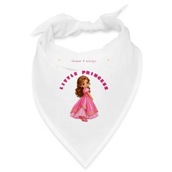 Kleine rosa Prinzessin - Bandana - Weiß - Vorne