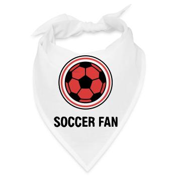 Soccer Fan Fussball Logo - Bandana - Weiß - Vorne