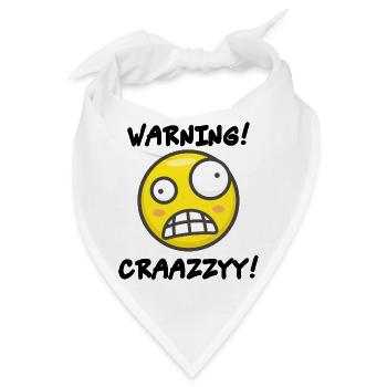 Verrücktes Grins-Symbol - Bandana - Weiß - Vorne