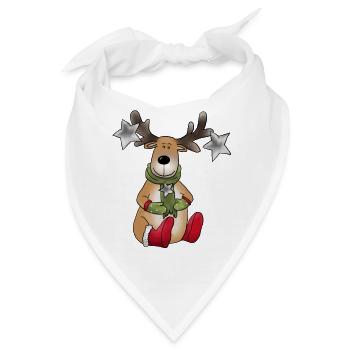 Rudolf_mit_Stern - Bandana - Weiß - Vorne