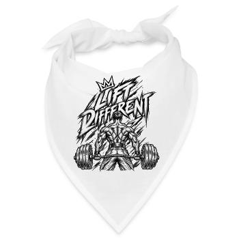 Anders heben – Schweres Gewichtheben - Bandana - Weiß - Vorne