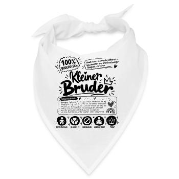 Lustiges Geschenk für den kleinen Bruder - Bandana - Weiß - Vorne