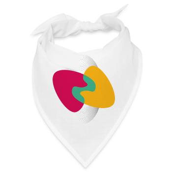 Überlappende Farbblasen - Bandana - Weiß - Vorne