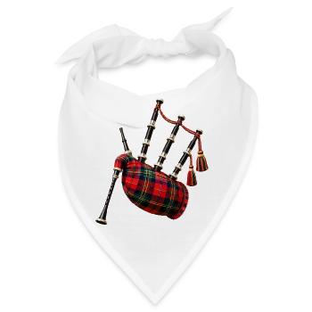 Keltischer Dudelsacktartan - Bandana - Weiß - Vorne