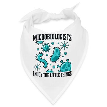 Mikrobiologie Lustiger Wissenschaftler Mikrobiologe Kunst - Bandana - Weiß - Vorne