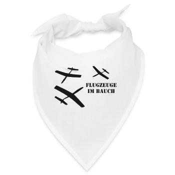 Flugzeuge im Bauch 2 - Bandana - Weiß - Vorne