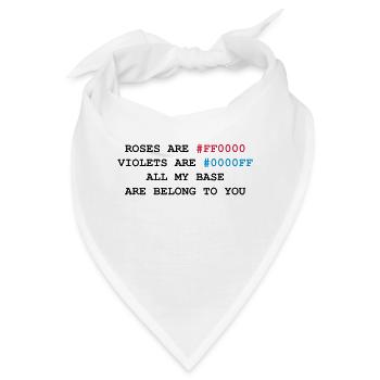 NERD HUMOR: Liebesbrief - Bandana - Weiß - Vorne