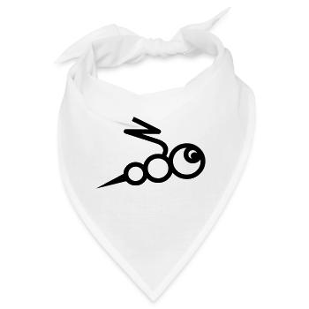 the bee with sting - Biene mit Stachel - Bandana - Weiß - Vorne