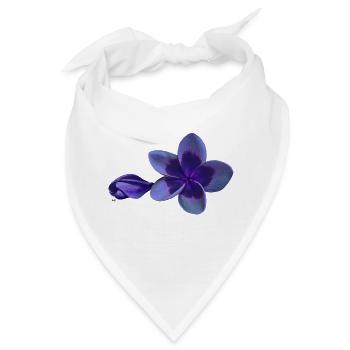Nacht Plumeria Blume - Bandana - Weiß - Vorne