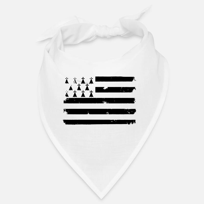 Drapeau breton - Bandana - blanc