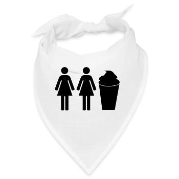2 girls 1 cup - Bandana - Weiß - Vorne