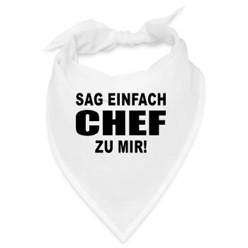 chef boss - Bandana - Weiß - Vorne
