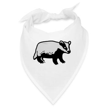 Dachs - Bandana - Weiß - Vorne