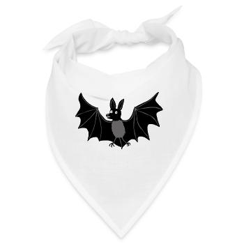Fledermaus c - Bandana - Weiß - Vorne