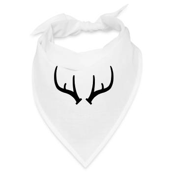 Geweih - - Bandana - Weiß - Vorne