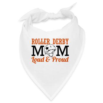 Roller derby mom - loud - Bandana - Weiß - Vorne