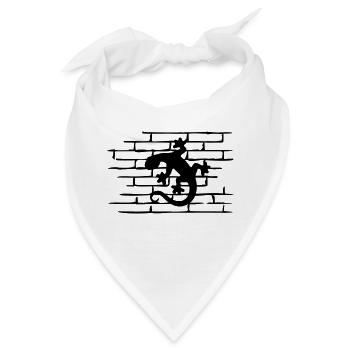 BALI GECKO on the wall - Bandana - Weiß - Vorne
