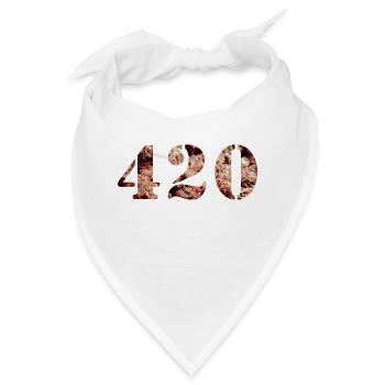 420 Weed - Bandana - Weiß - Vorne