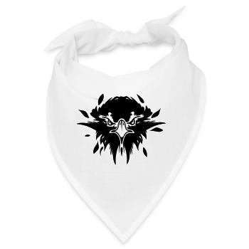 Adler Kopf - Bandana - Weiß - Vorne
