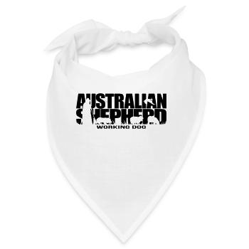 AUSTRALIAN SHEPHERD WORKING DOG Hunde Wilsigns - Bandana - Weiß - Vorne