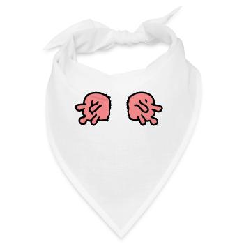 doppeltes Euter - Bandana - Weiß - Vorne