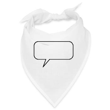 Sprechblase - Bandana - Weiß - Vorne
