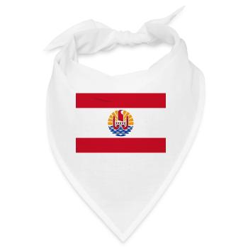Nationalflagge von Französisch-Polynesien - Bandana - Weiß - Vorne