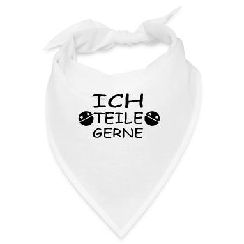 Ich teile gerne Techno rave ecstasy xtc schwarz - Bandana - Weiß - Vorne
