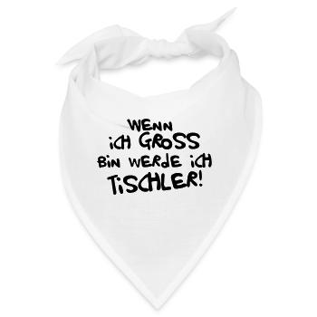 Ich werde Tischler - Bandana - Weiß - Vorne