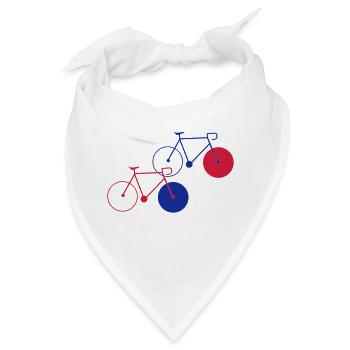 bike fixie fahrrad cycling sommer radsport rad - Bandana - Weiß - Vorne
